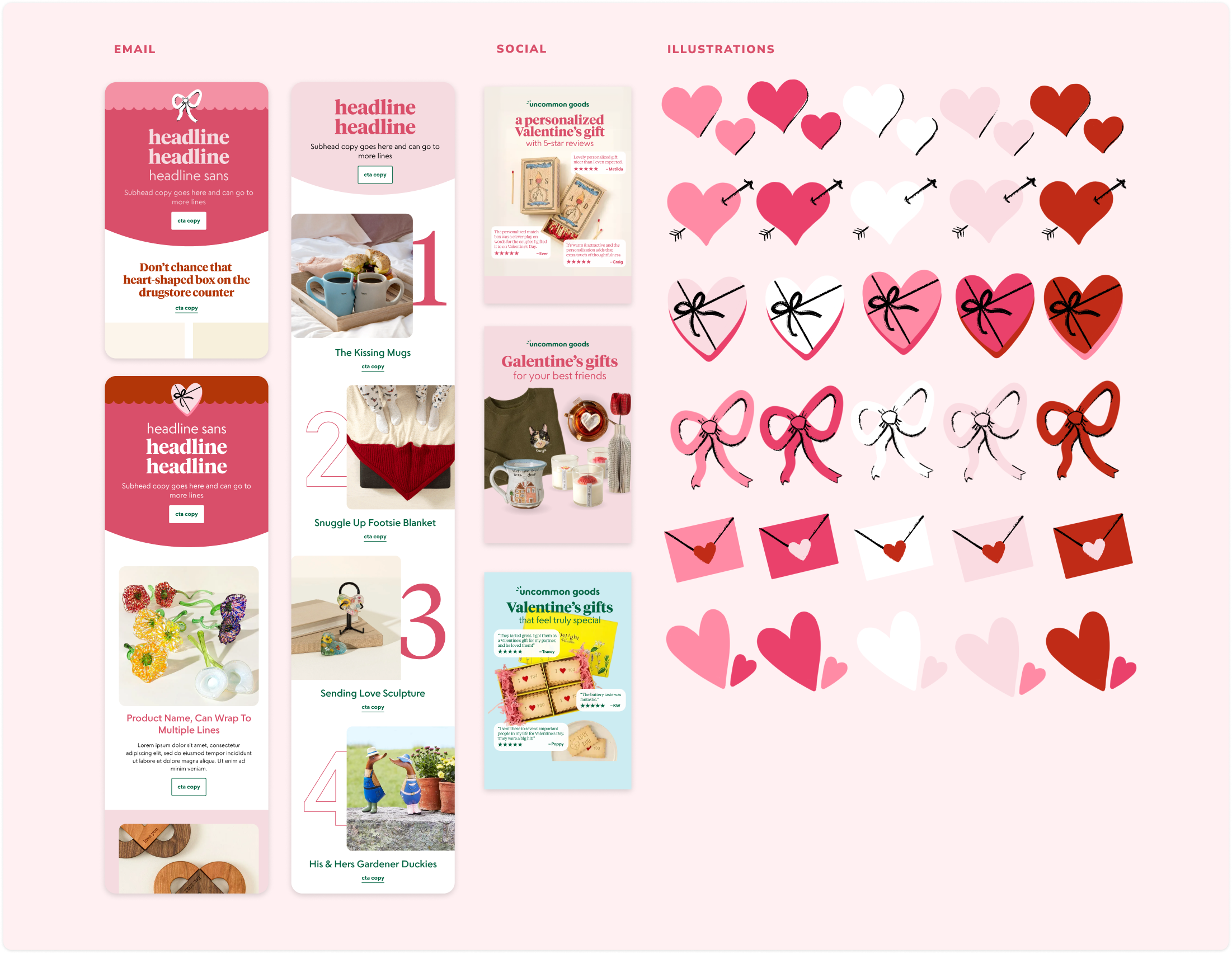 Valentine's Day campaign creative